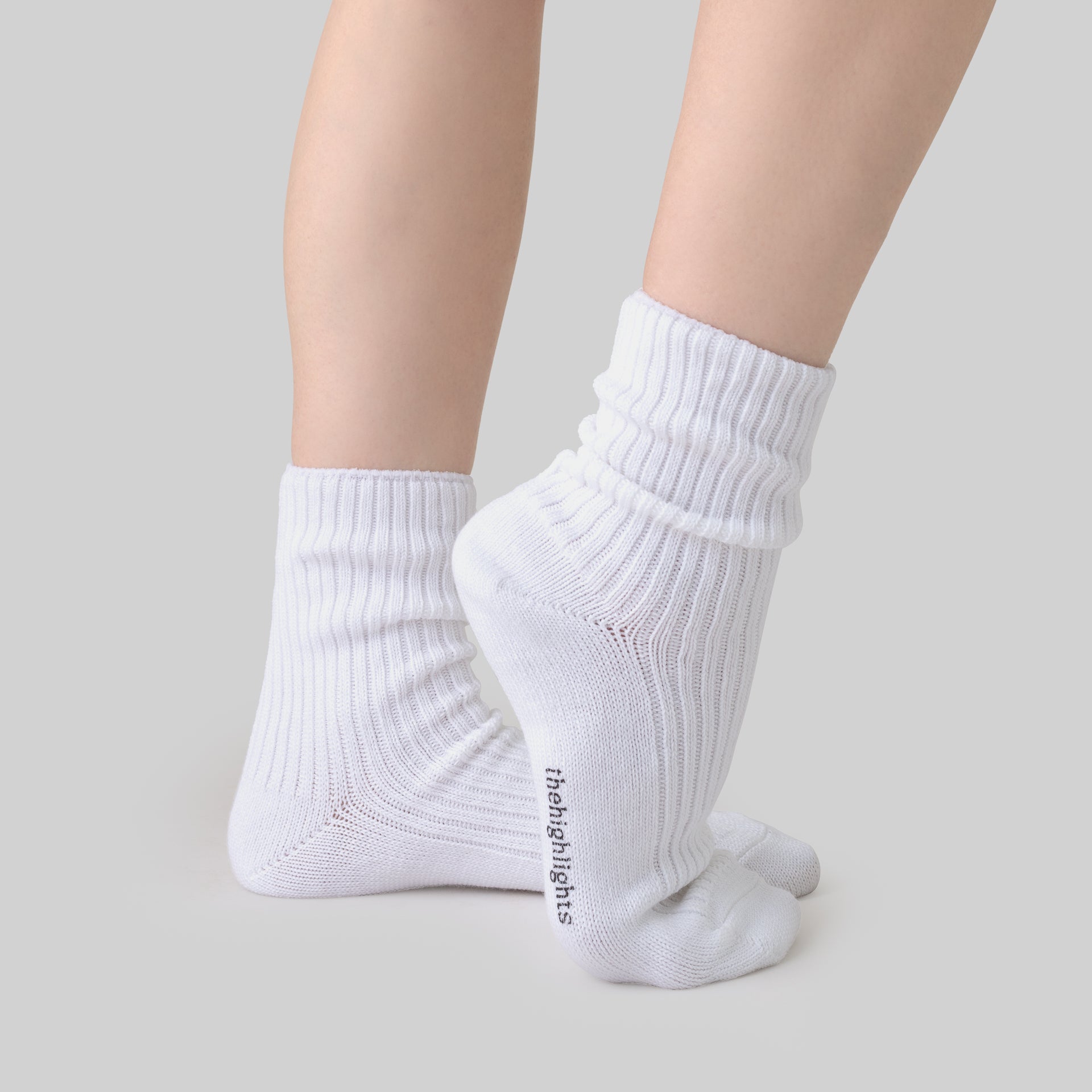 2pair socks' heavy-duty cotton socks white – thehighlights™