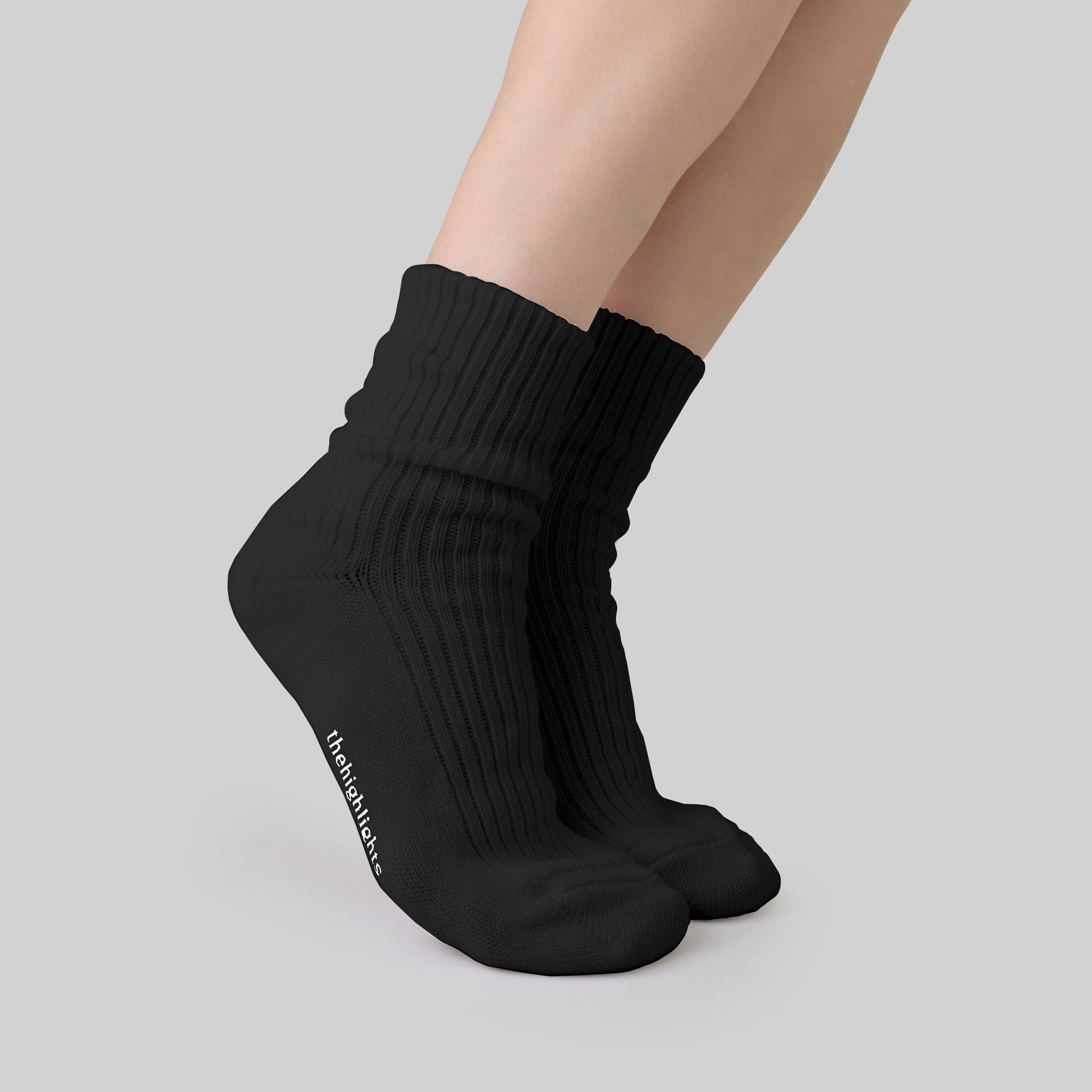 '2pair socks' heavy-duty cotton socks black