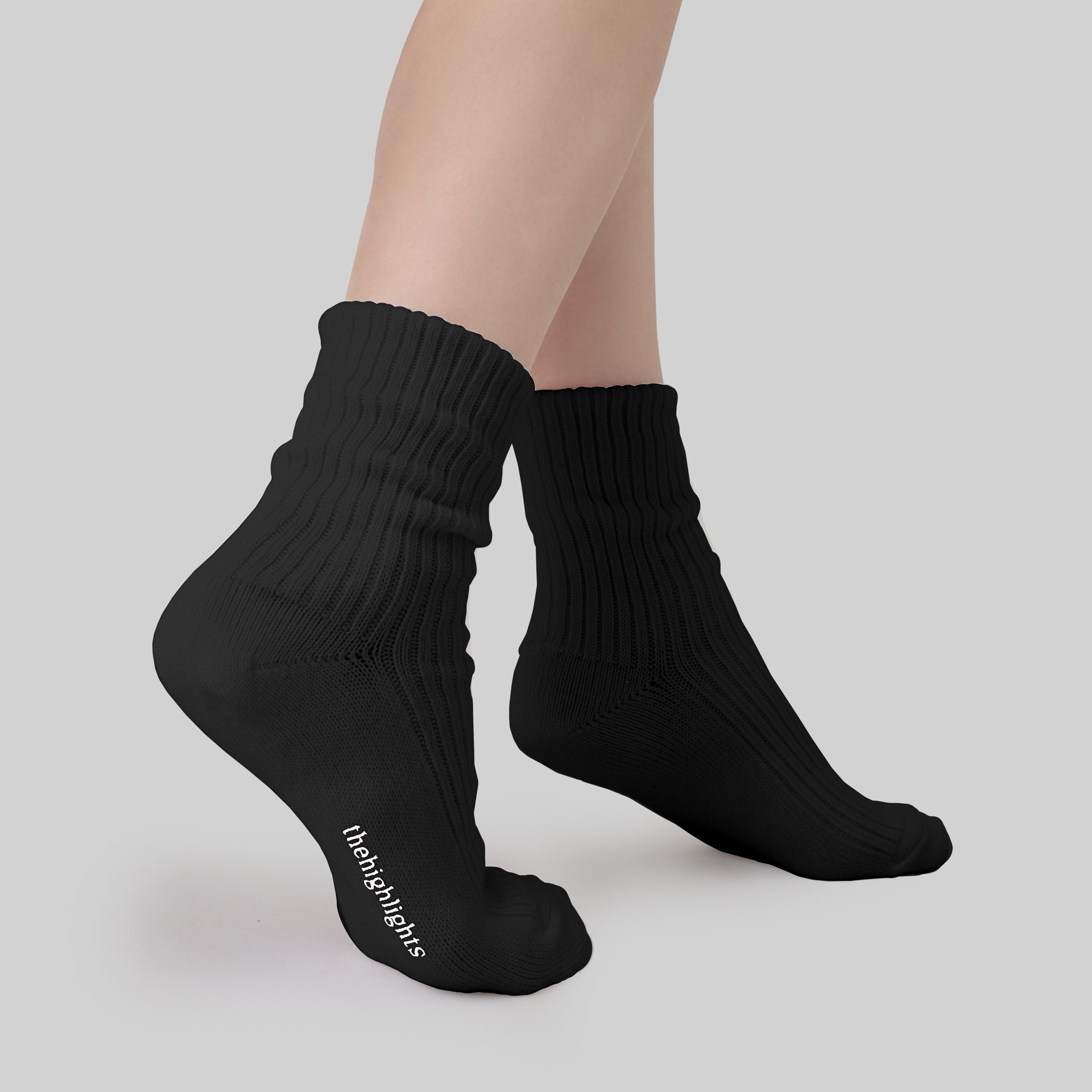 '2pair socks' heavy-duty cotton socks black