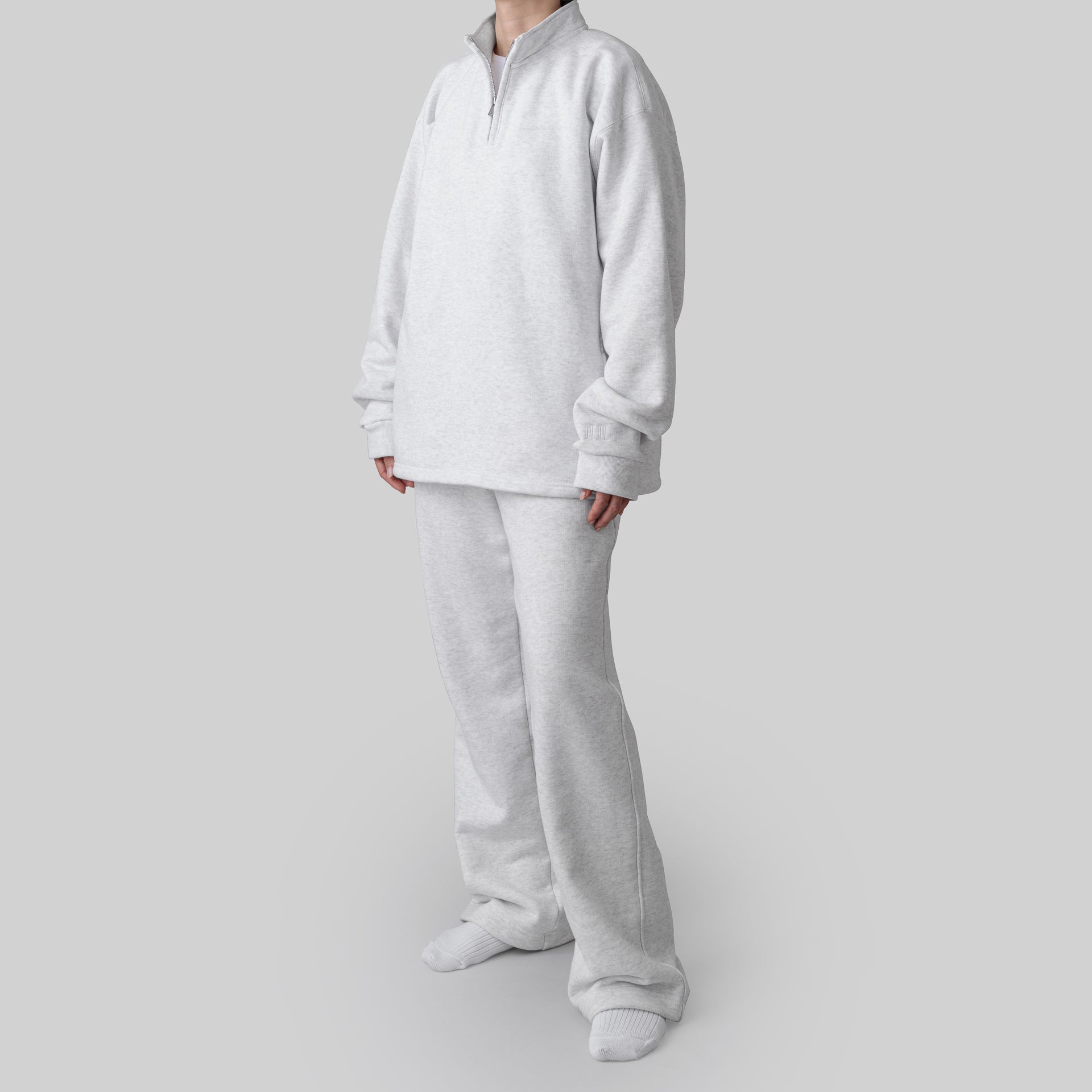 'zip sweat' whitegray