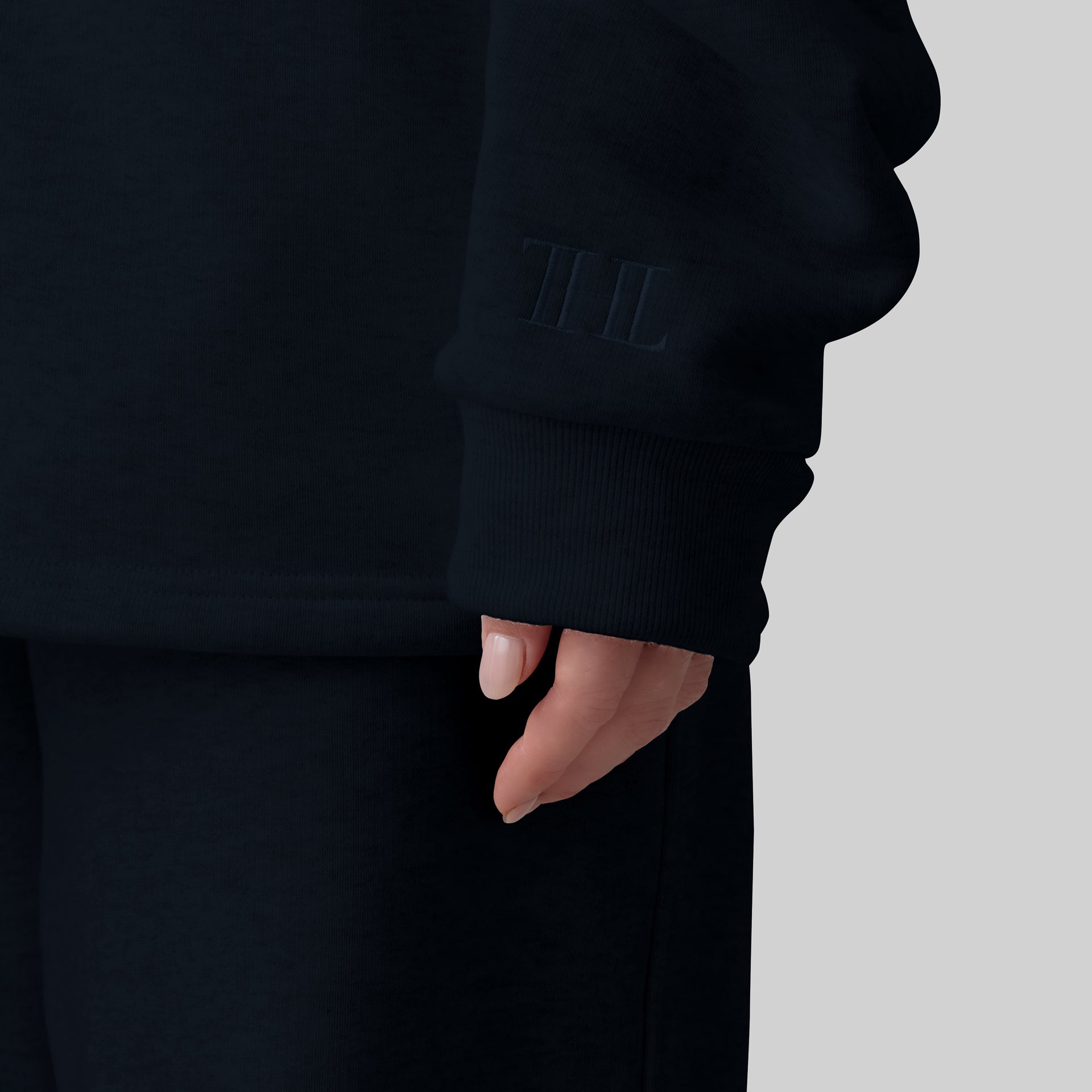 'zip sweat' navyblack