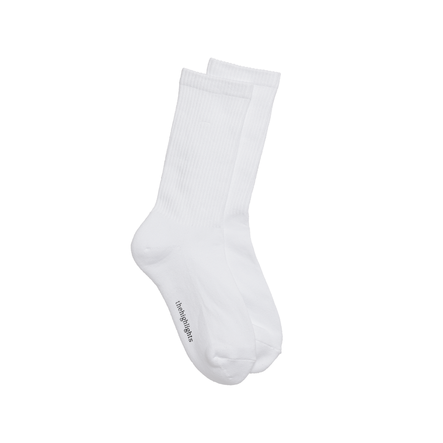 '2pair socks' basic-rib pile socks white