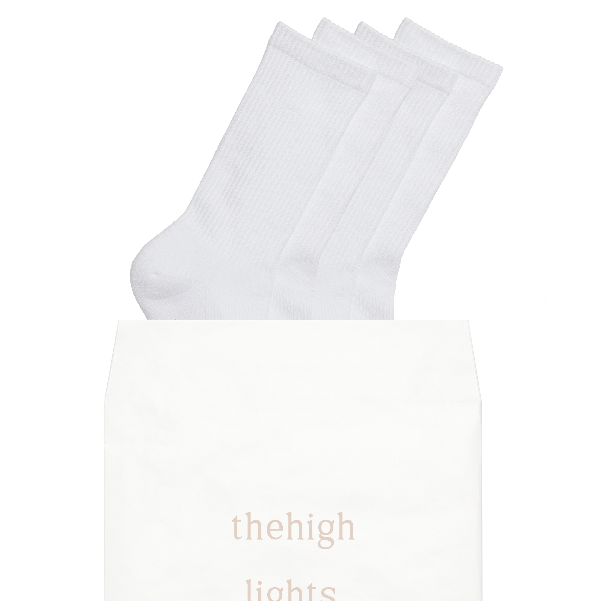 '2pair socks' basic-rib pile socks white