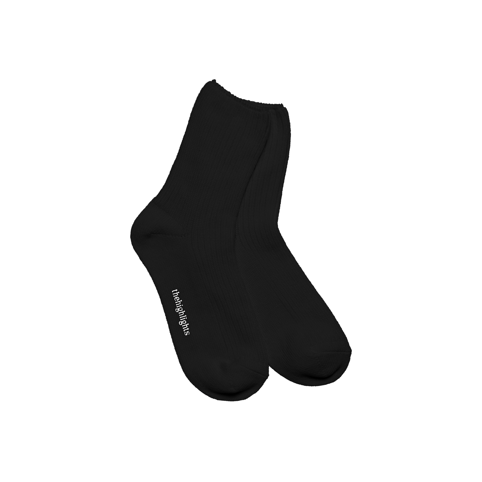 '2pair socks' heavy-duty cotton socks black