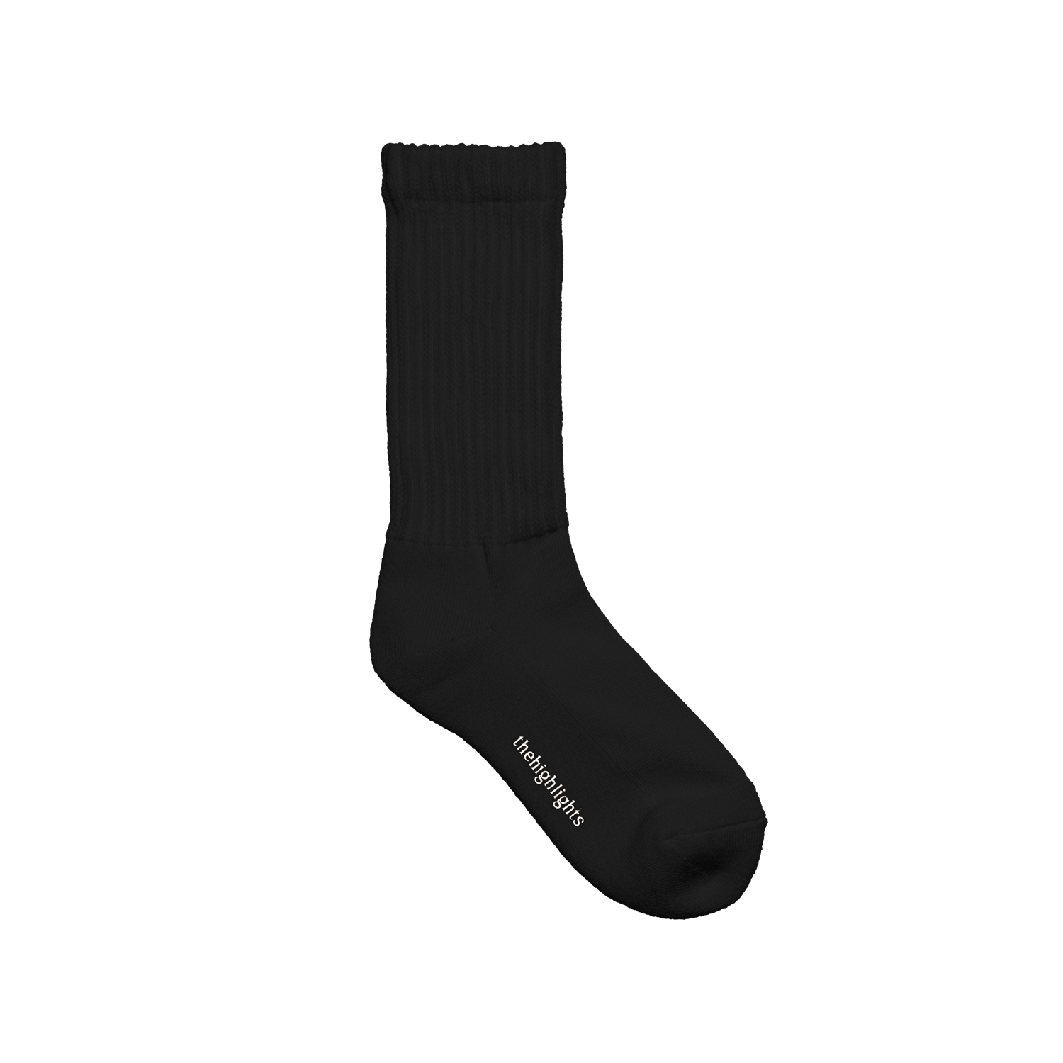 '2pair socks' loose-rib pile socks black