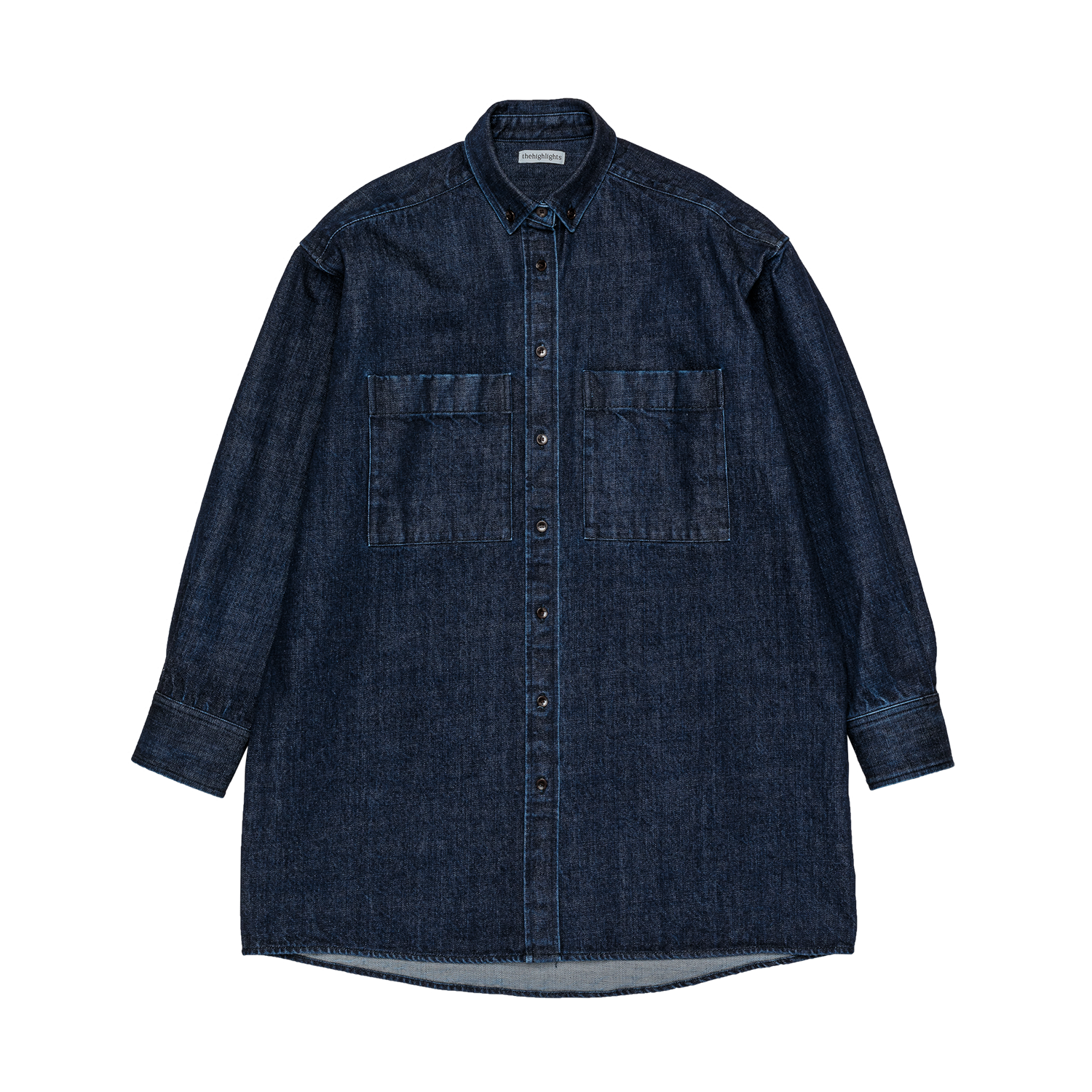 denim 'shirt-jacket' indigo