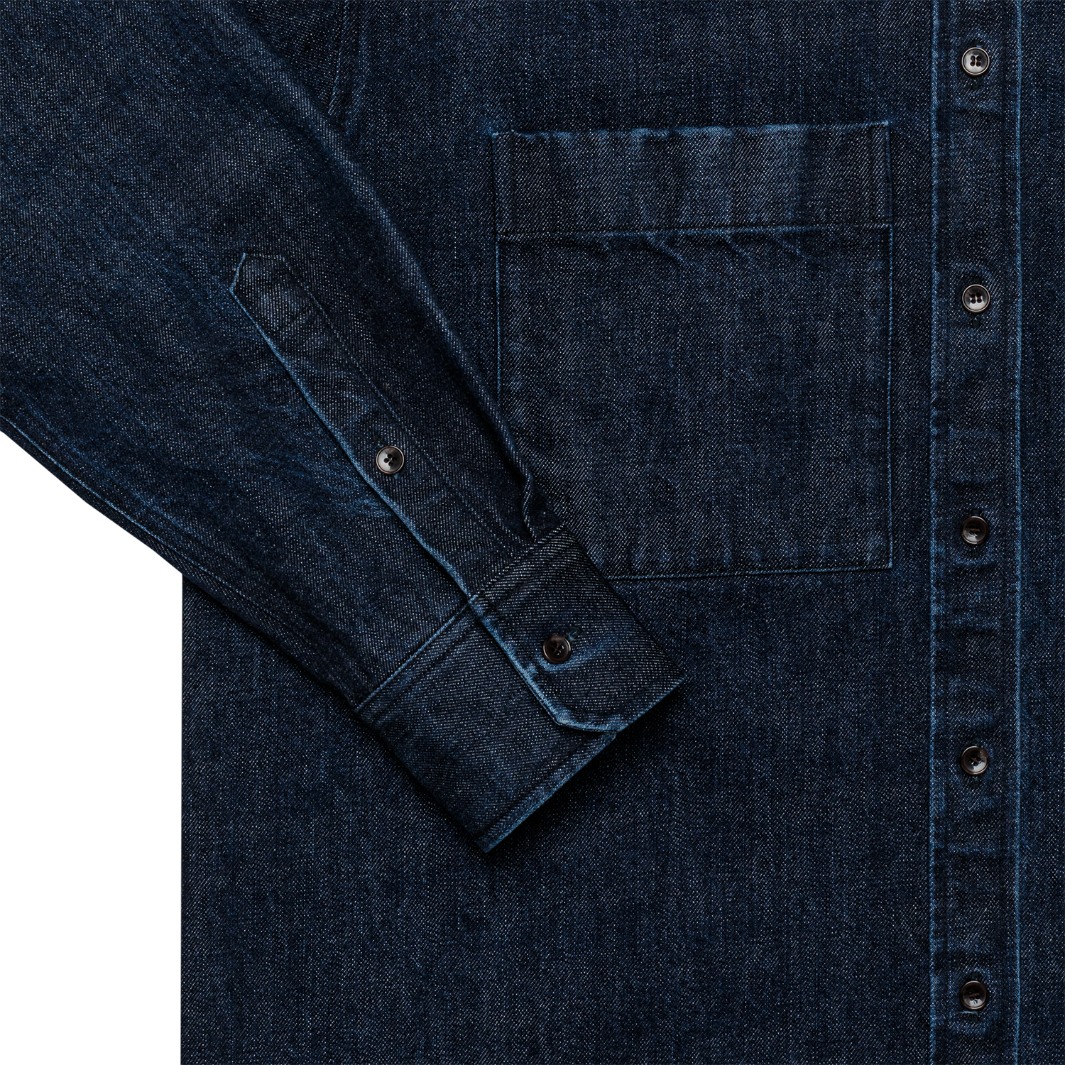 denim 'shirt-jacket' indigo