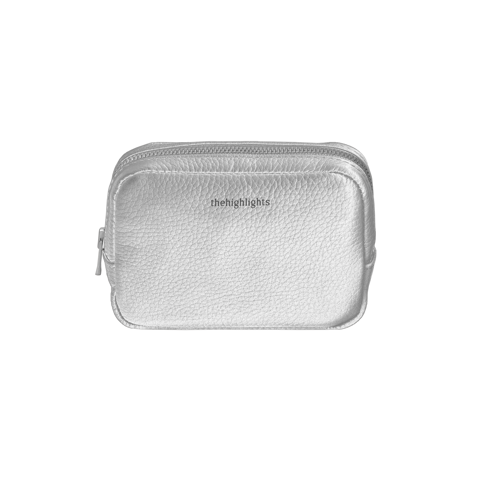 mini 'pouch' metallic silver