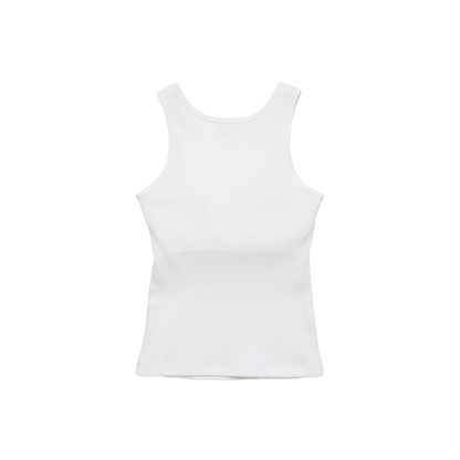 'tank' built-in-bra white